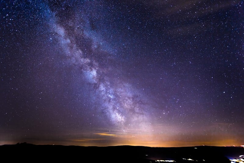 Traveler under the Milky Way